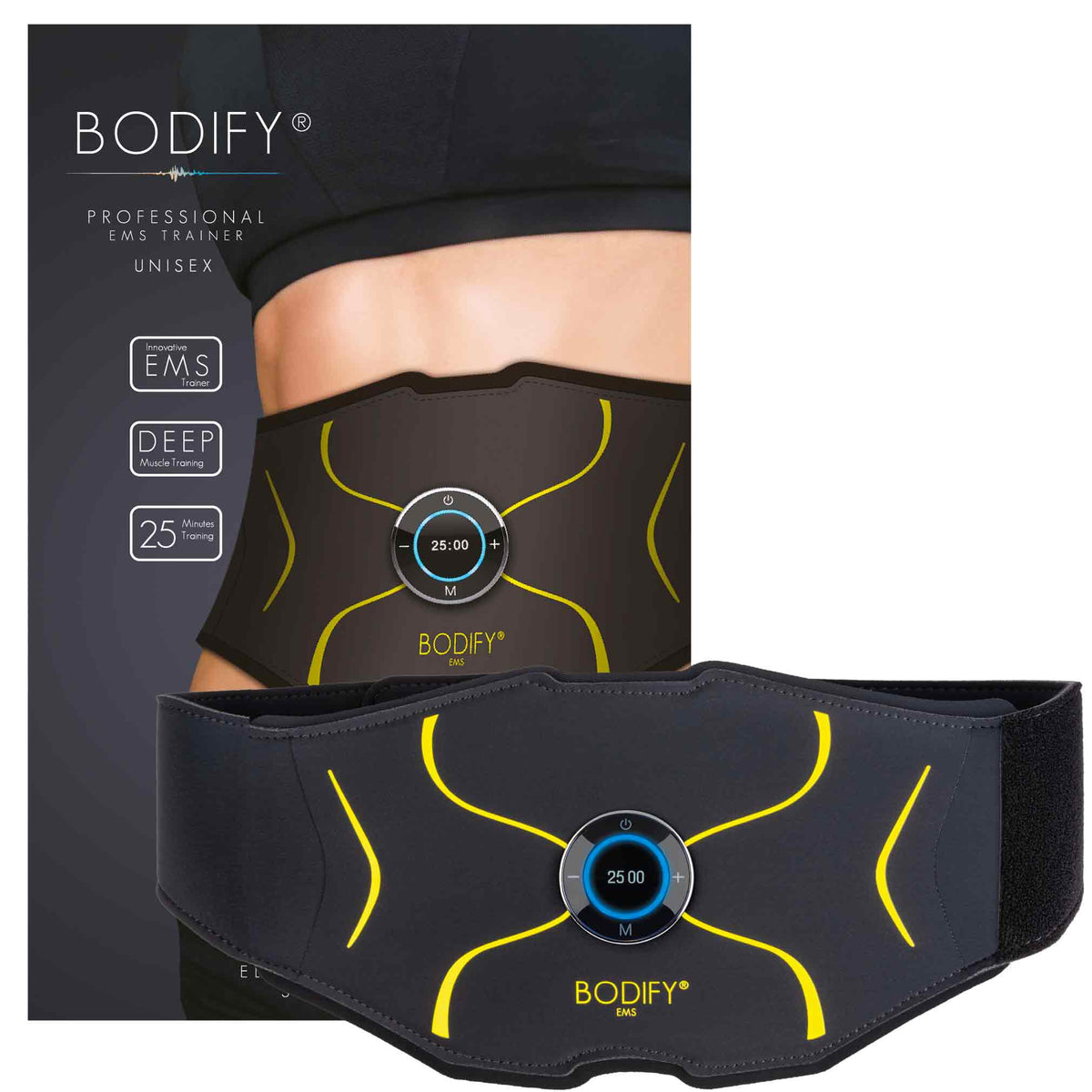 Bodify® EMS Buiktrainer Pro - Gerichte stimulatie van de buikspieren! - Spieropbouw