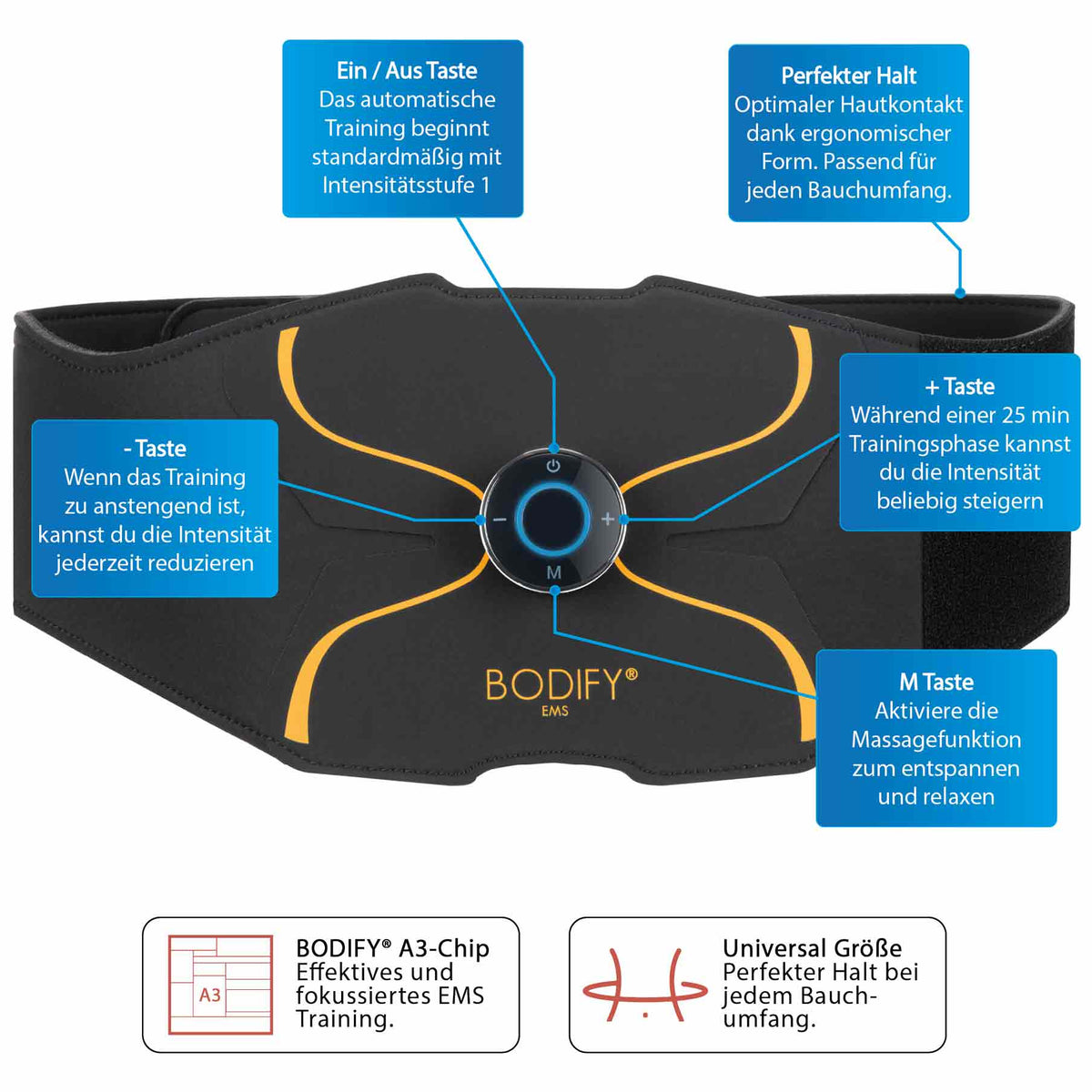 Bodify® EMS Buiktrainer Pro Gerichte Stimulatie Van De Buikspieren Spieropbouw Buikspiertrainer Buikspierstimulator Voor Mannen En Vrouwen Het Origineel 674386676 Bodify® EMS Buiktrainer Pro Gerichte Stimulatie Van De Buikspieren Spieropbouw Buikspiertrainer Buikspierstimulator Voor Mannen En Vrouwen Het Origineel 674386676
