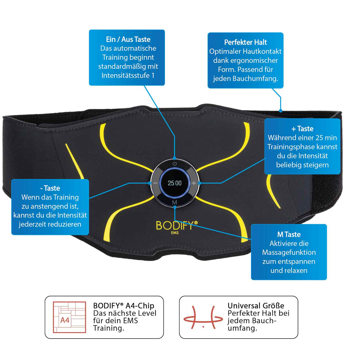Bodify® EMS Abdominal Trainer Max | EMS abdominal trainer for at home ...